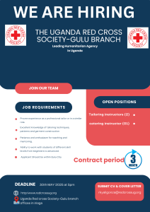 Job Opportunity at Uganda Red Cross Society – Gulu Branch