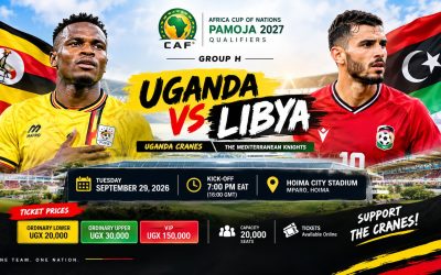 Uganda Cranes to Host Libya in AFCON 2027 Qualifier at Hoima City Stadium
