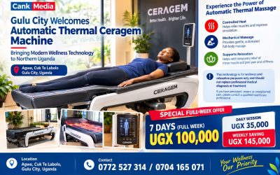 Gulu City Gets New Automatic Thermal Ceragem Machine for Spinal Wellness and Back Pain Relief.